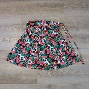 Patagonia Lithia Skirt Convertible Women's Large Floral Hike Ruched Tie Halter